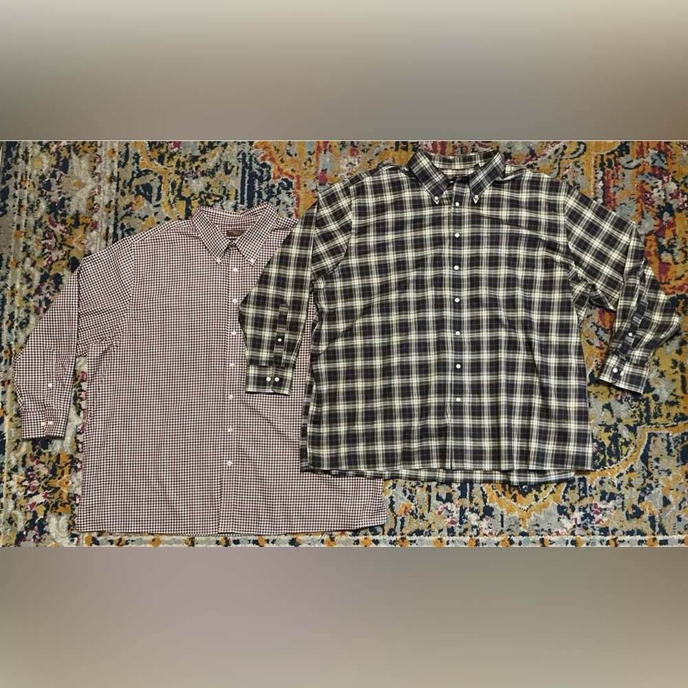 Oak Hill Log Sleeve Button Down Shirt Lot 3XL